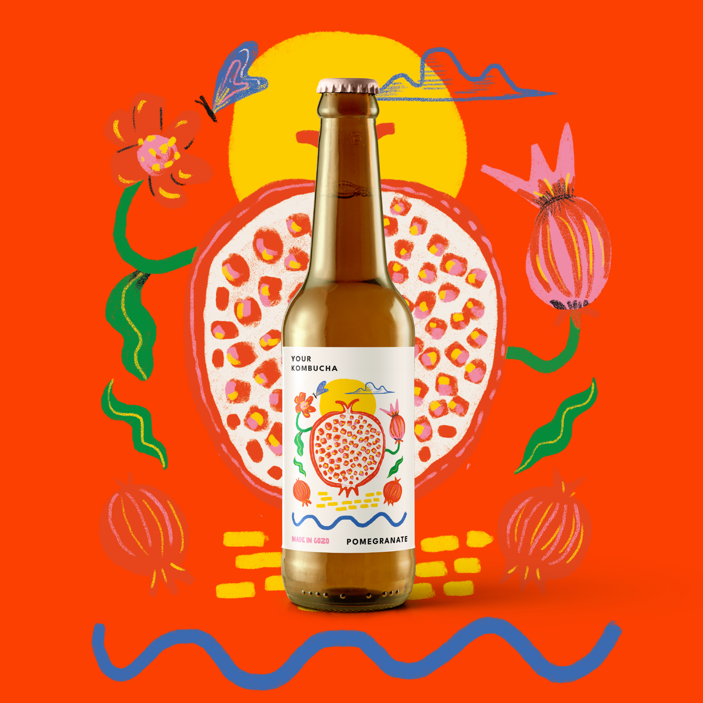 Your Kombucha: Pomegranate (In season)